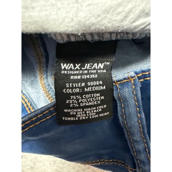 Wax Jeans Womens 7 Blue Denim Medium Wash Jegging Skinny High Waisted - Picture 6 of 10
